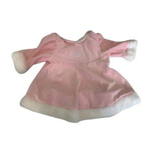 UR It baby Girls Infant Size 3 6 months Vintage Pink Fleece Dress Long Sleeve Fu
